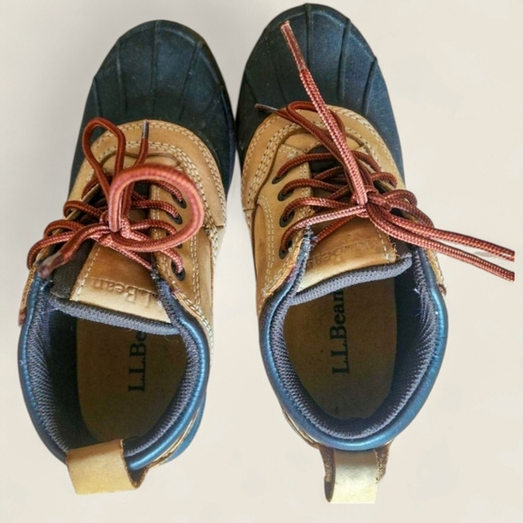 LL Bean Duck Boots Ankle Brown Tan Lace‎ Up Rain Snow Women's 7.5 - Picture 5 of 8